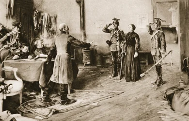 Juliette Dodu est graciée pour son grand courage par le prince Frédéric Charles de Prusse en 1870, de 